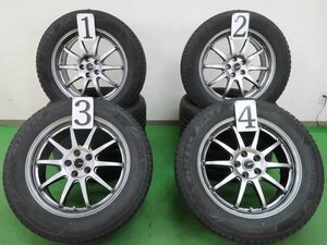 4本 社外 17インチ 7J +48 5H PCD 100 スタッドレス ブリヂストン ブリザック VRX3 2021年 225/55R17 スバル XV GP系 フォレスター SH系