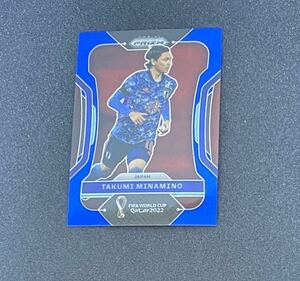 【カラーマッチ】299枚限定　Blue Parallel　南野拓実　2022 panini prizm soccer FIFA WORLD CUP QATAR 日本代表　SAMURAI BLUE