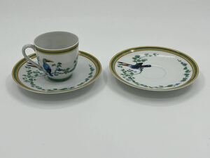 HERMES エルメス カップ＆ソーサー トゥカン Toucans 鳥 ティーカップ 花柄 カップ1点欠品