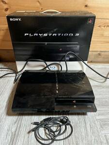 SONY Sony PlayStation 3 game machine black CECHB00 HDD 20GB body initial model electrification only has confirmed junk treatment 