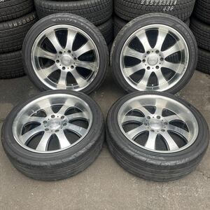 ☆中古品 ヨコハマ225/45R19 ファブレス バロン 19インチ アルミホイール 4本セット☆