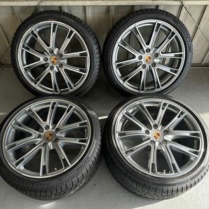 美品☆ポルシェ 971 パナメーラ 純正 タイヤホイール 21インチ 4本セット BBS製 PIRELLI ウインタータイヤ21年製タイヤ PORSCHE☆の画像1