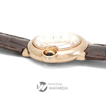 カルティエ Cartier 腕時計 バロンブルー SM 11PD WE902050 750PG 新品クロコダイルベルト 箱・保付 送料無料_画像4