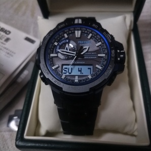 極美品 CASIO PROTREK/プロトレック Blue Moment（PRW-6000YT-1BJF）マルチバンド6 チタンベルトの画像4