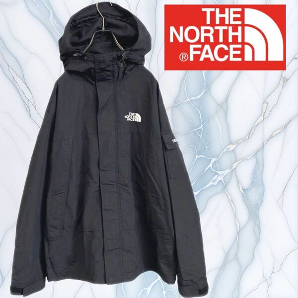 ノースフェイス マウンテンパーカー ウィンドブレーカー 羽織 UVカット ジャケット 黒 THE NORTH FACE 古着