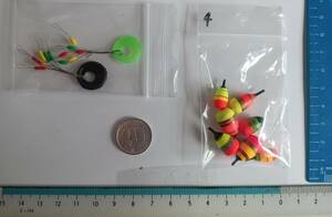  middle ... float 7 pcs set tanago,kchiboso fishing optimum . device rubber attaching 