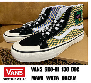  новый товар VANS SK8-HI DECON MAMI WATA CREAM в клетку ограниченная модель 29.0 см 