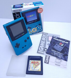 美品 /動作品 任天堂 ニンテンドー Nintendo　GAMEBOYCOLOR ゲームボーイカラー グリーン CGB-001 携帯ゲーム レトロ 希少品 箱付(H-272)