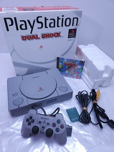  retro game beautiful goods / operation goods PS1 PlayStation PlayStation 1 SCPH-7000 box attaching original controller,AV cable, game soft rare goods (H-191)
