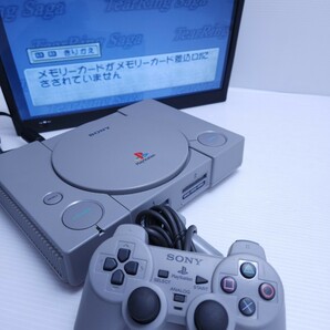 レトロゲーム / 動作品 PS1 PlayStationプレイステーション1 SCPH-9000 箱付き 純正 コントローラ, AVケーブル 付 希少品(H-224)の画像2