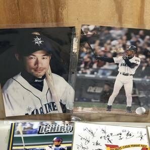 プロ野球 グッズイチロー 下敷き ノート プリントサイン色紙 ステッカー 阪神タイガース MLB カード など 大量 まとめての画像3