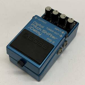 ② BOSS PS-2 Digital Pitch Shifter / Delay エフェクター 通電確認のみ 電池液漏れ跡有り 動作未確認 現状品 ジャンク品