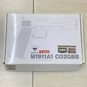 33 BATON M1911A1 CO2GBB limited Real Wood エアガン ガスガン 動作未確認 現状品 ジャンク品の画像1