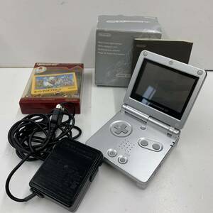 ゲームボーイアドバンスSP AGS-001 シルバー Nintendo GAME BOY ADVANCE SP スーパーマリオブラザーズ ソフト付き 動作品