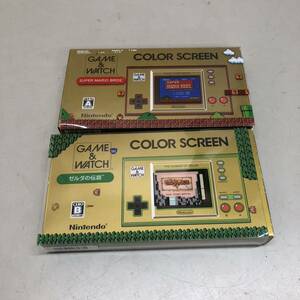  nintendo Game & Watch Zelda. legend Super Mario Brothers 2 piece set color screen GAME & WATCH Nintendo