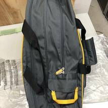 ⑥ Prince NS-522 ラケットバッグ 灰 黄 中古 未使用 長期保管品 テニス tennis bag ラケット_画像4