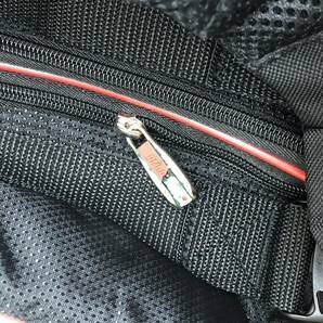 ⑨ Prince GM222 ラケットバッグ 黒 赤 一部劣化有 中古 未使用 長期保管品 テニス tennis bag ラケットの画像8