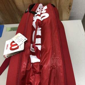 12 Wilson Tour 赤 ラケットバッグ 中古 未使用 長期保管品 テニス tennis bag ラケットの画像4