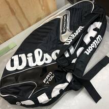 13 Wilson Pro Tour 黒 ラケットバッグ 中古 未使用 長期保管品 テニス tennis bag ラケット_画像3