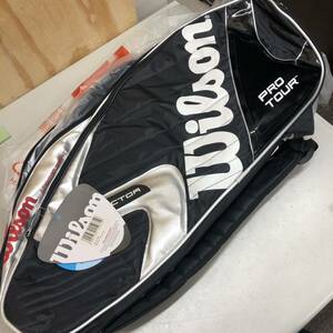 13 Wilson Pro Tour black racket bag used unused long-term keeping goods tennis tennis bag racket 