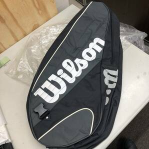 14 Wilson ラケットバッグ 黒 中古 未使用 長期保管品 テニス tennis bag ラケットの画像4