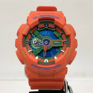 G-SHOCK ジーショック CASIO カシオ 腕時計 GA-110A-4JF アナログ オレンジ グリーン クォーツ 樹脂 耐磁 メンズ 【ITCX993NXVP0】