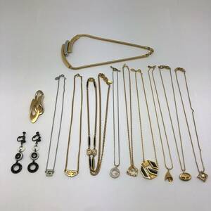 GIVENCHYji van si.[5550D] Junk accessory 12 point together necklace brooch earrings 
