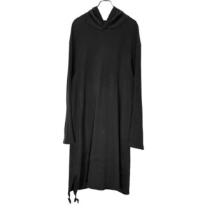 Yohji Yamamoto Pour Homme 【men3695I】 19SS リネンコットンジャージー裾ドローストリングロングパーカー プルオーバーフーディ AR