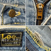 Lee RIDERS リーライダーズ 【men2921H】 70's 200Z デニムパンツ ストレート 最終サイド黒タグ ピスネーム大文字 脇割りW33 USA製 AG_画像3