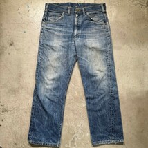 Lee RIDERS リーライダース 【men2922H】 70's Lee 200Z デニムパンツ 最終サイド黒タグ 右綾 色落ち良好 片耳 TALON 実寸W35 USA製 AG_画像1