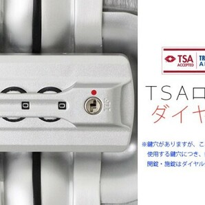 スーツケース アルミフレーム 小型 Sサイズ TSA ダブルキャスター TRI1030-52 ブラック 黒 メンズ ビジネス キャリーケース 3泊4泊5泊 M671の画像6