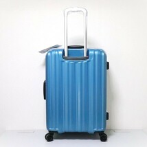 新品 スーツケース mサイズ 中型大型 軽量 フレーム TSA 海外旅行 4泊5泊6泊 4輪 双輪 人気 キャリーケース ターコイズ ブルー 青 M399_画像4