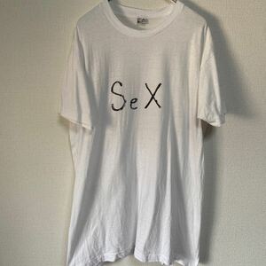 80s 90s USA ビンテージ ヴィンテージ Tシャツ tee アメリカ 古着 オールド sex 手書き パンク ロック エロ メッセージ ロゴ バンド 音楽