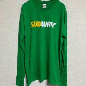 デッドストック レア 90s 00s USA ビンテージ ヴィンテージ Tシャツ tee SUBWAY サブウェイ ロンt 企業物 ロゴ ストリート アメカジ バンド