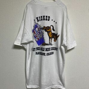 90s USA ビンテージ ヴィンテージ tee Tシャツ オールド アメリカ 古着 カジノ 企業物 ロゴ ジョーク メッセージ ストリート アメカジ レアの画像1