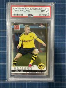 2019-20 Erling Haaland Topps Chrome Bundesliga RC PSA 10 Gem Mint