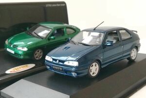 ルノー 19 & メガーヌ (1/43 訳あり中古品) 1992 Renault 19 16S : Universal Hobbies / 1999 Megane RXI 2.0 16V : ビテス Vitesse