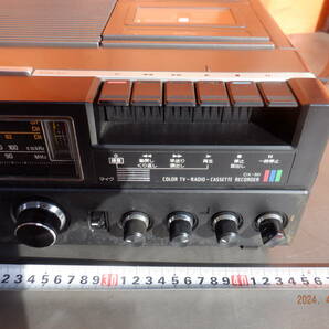 Victor ビクター カラーテレビ 送料1600円 ラジカセ CX-50 カラーテレビ付ラジカセ 70年代 昭和レトロ ラジオカセット の画像3