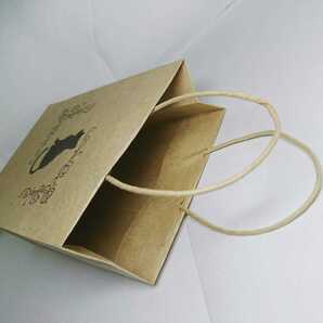 黒猫 クラフト紙袋 手提げ袋 ラッピング袋 角底 お礼 プチギフト ハンドメイド 包装 24枚の画像2