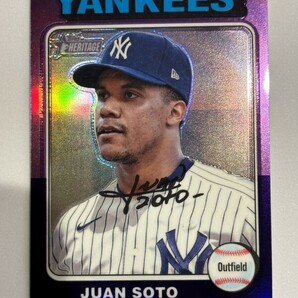 2024 TOPPS HERITAGE BASEBALL Juan Soto Purple Hot Boxの画像1