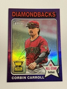 2024 TOPPS HERITAGE BASEBALL Corbin Carroll Purple