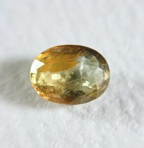 【S50】天然バイカラーサファイア 1.18ct 非加熱 ライトグリーン&オレンジ ルース