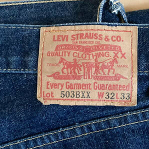 美品 91年製 復刻 Levi's リーバイス503BXX W32 ギャラ入り紙パッチ ビッグE レプリカ ジーンズ ビンテージ 廃盤品 日本製 501XXの画像1