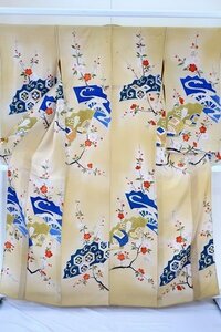 【着物フィ】アンティーク 訪問着 単衣 身丈163.5cm お洒落 大正ロマン レトロ kimono 仕立上がり正絹 15809