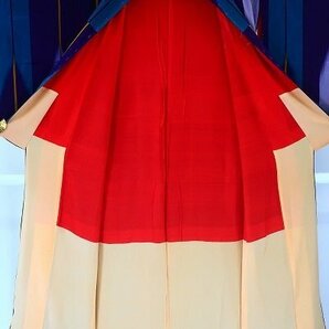 【着物フィ】アンティーク お召 小紋 身丈158cm 矢絣 紫 大正ロマン レトロ 正絹 仕立て上がり kimono 袷 15928の画像8
