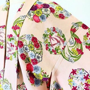 【着物フィ】アンティーク 羽織 くすみピンク 身丈91cm 大正ロマン レトロ 仕立て上がり 可愛い 正絹 kimono 15882の画像4