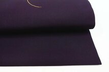 【送料無料】名古屋帯 塩瀬 濃紫 刺繍 花嫁のれん 長さ3ｍ57㎝ フォーマル お洒落 正絹 仕立て上がり m-5950_画像4
