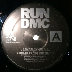 12インチ RUN DMC Run's House / Beats To The Rhyme 1995年再発 バトブレ MASTERDISK刻印 Beastie Boys L.L. Cool J Public Enemy Def Jam