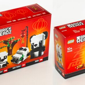 【新品】 レゴ LEGO 40466 40436 ブリックヘッズ 春節のパンダ + 招き猫 ２点セット 【国内正規品】