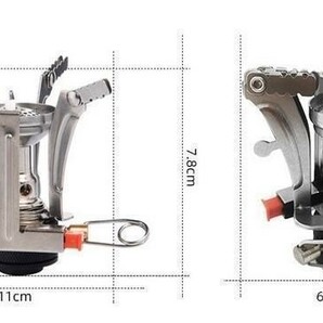 注目 コンパクト ポータブルシングルバーナー BBQ キャンプ、登山、アウトドアの画像10